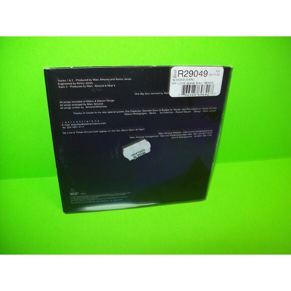 Marc Almond My Love SynthPop 3 Track CD Single 1999 With Siouxsie Sioux Vocals - Picture 3 of 3